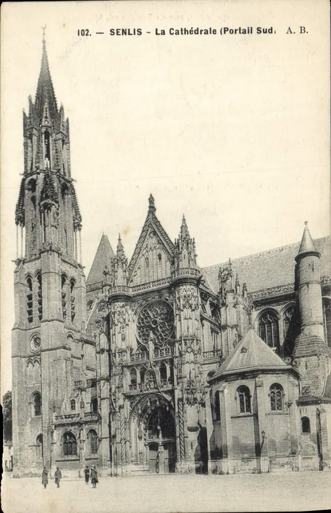 Senlis — A Catedral (Portal Sul) — A. B., n° 102 - Frente