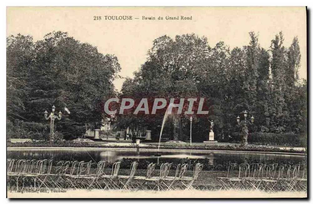 Toulouse — Bassin du Grand Rond — J. Longhi-Bachel, Verlag, Toulouse - Vorderseite