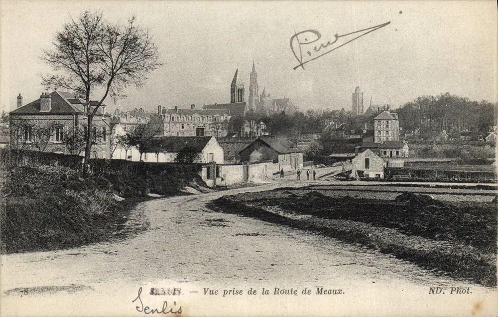 Senlis — Blick vom Weg nach Meaux — ND. Fot. - Vorderseite