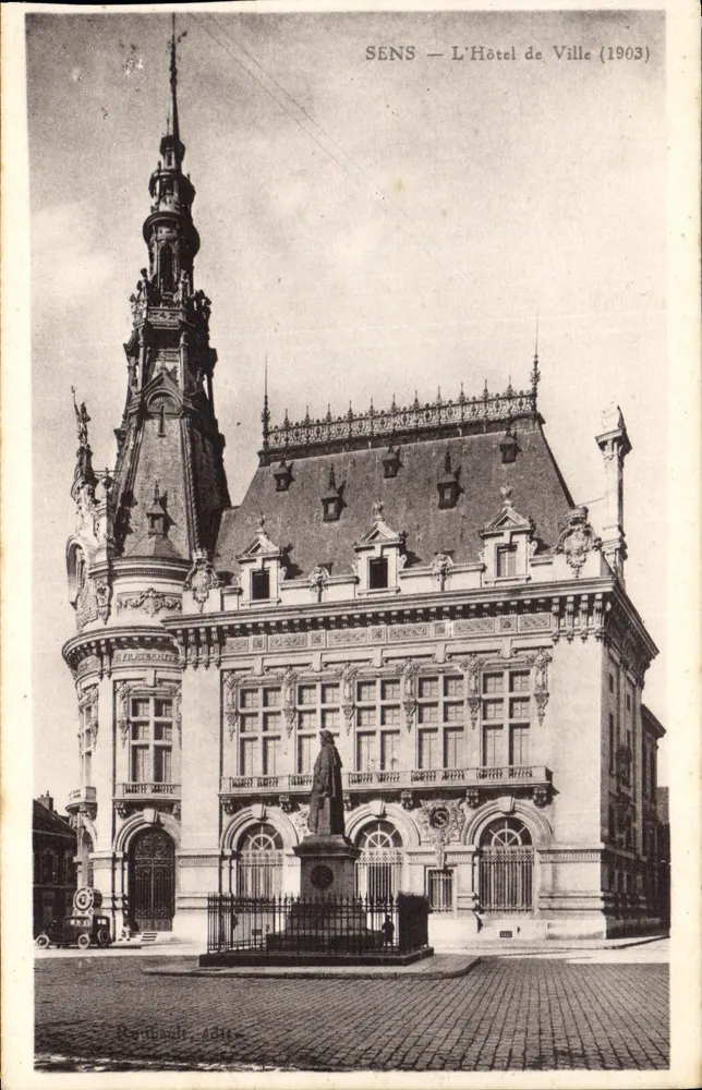 Sens — O Hotel de Ville (1903) — Baudouin, editor - Frente