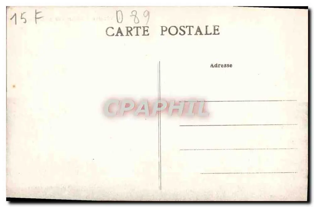 Vézelay — A Cruz da Cordelle — Editor R. Cotton, n° 21 - Verso