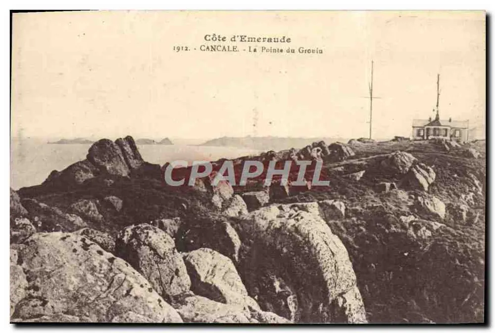 Costa de Esmeralda — A Ponta do Grovin — CANCALE — 1912 - Frente