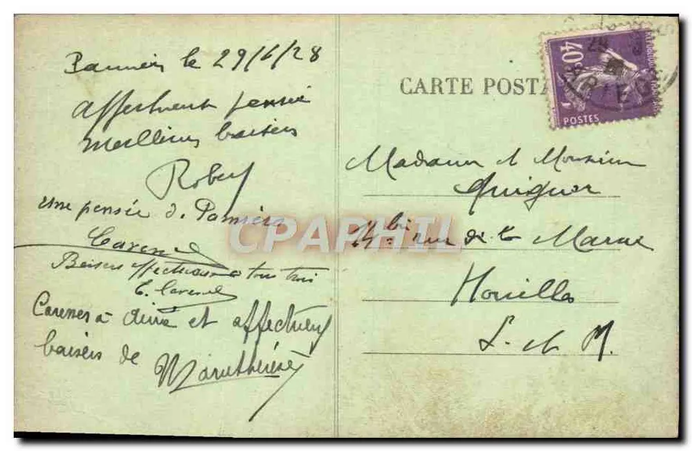 Lourdes — Die Kinder Marias bei der Prozession des Heiligen Sakraments — Les Pyrénées, n°59 - Rückseite