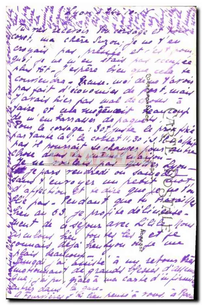 LYON — Abadia de São João e Fourvière — Carrier, editor, marca depositada - Verso