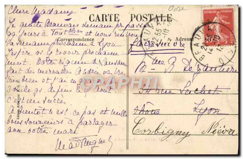 Beauvais — Boulevard du Palais — V.G.F. — n°39 - Verso