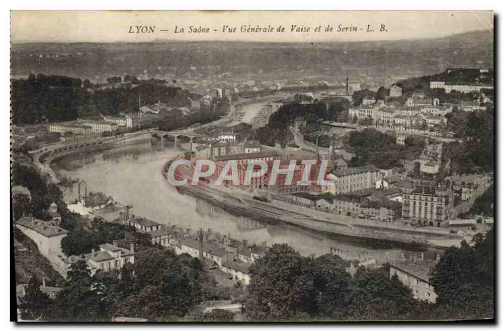 LYON — La Saône — Vue Générale de Vaise et de Serin — L. B. - Vorderseite