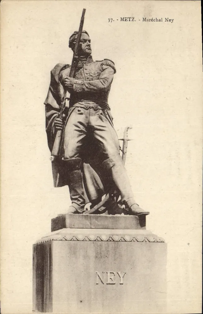 Estátua do Maréschal Ney em Metz — série 37 — editor Manquou - Frente