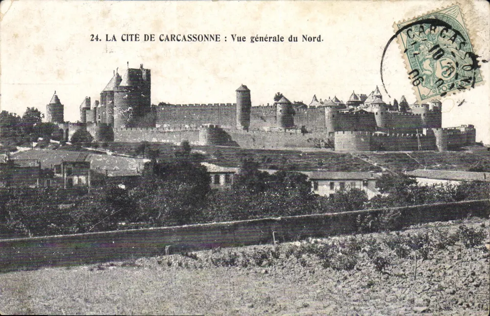 Carcassonne — Vista geral do Norte — editor desconhecido, n° 24 - Frente