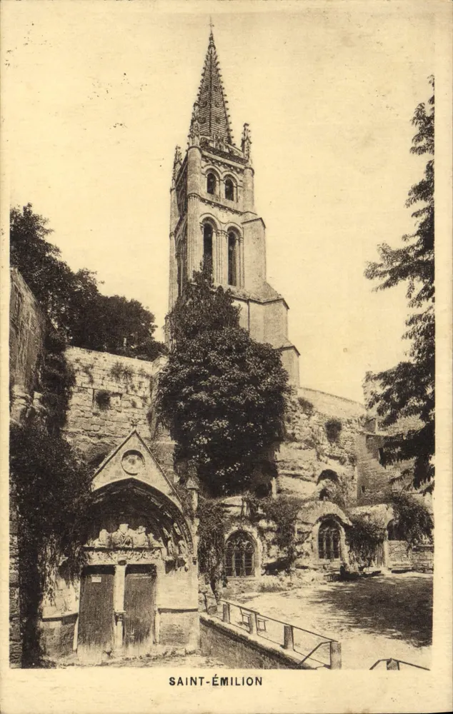 Saint-Émilion — Unterirdische Kirche und Turm — Cliché Dando-Berry, Bordeaux - Vorderseite