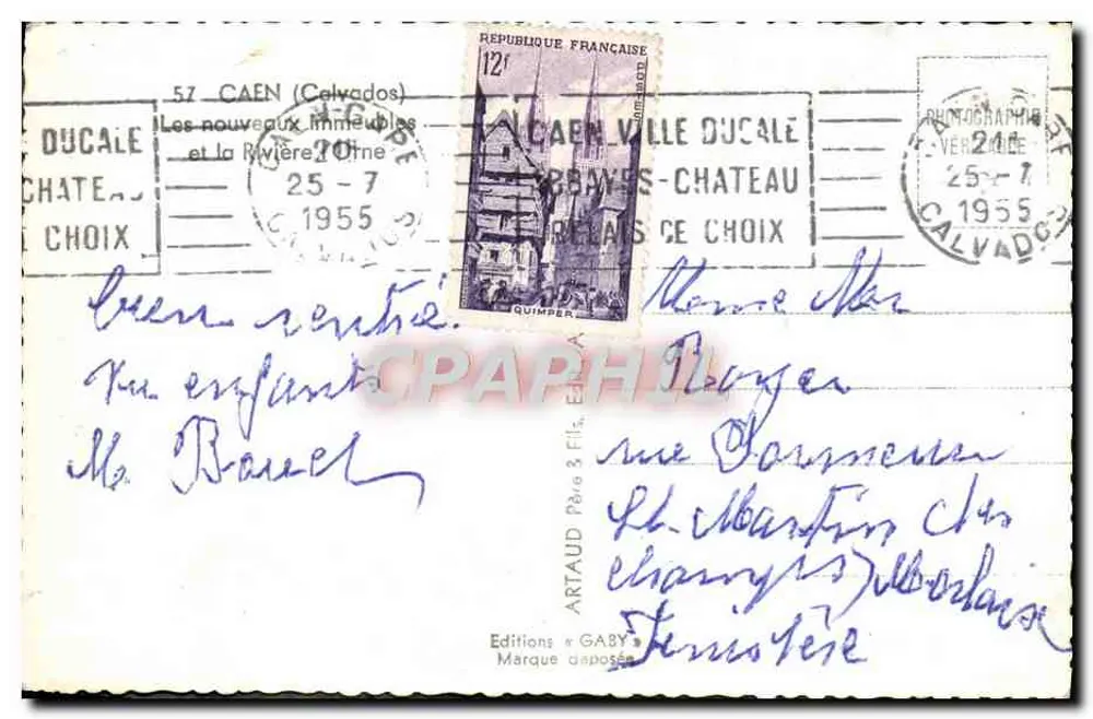 Les nouveaux immeubles et la rivière l'Orne — Éditeur GABY, n° 57 - Rückseite
