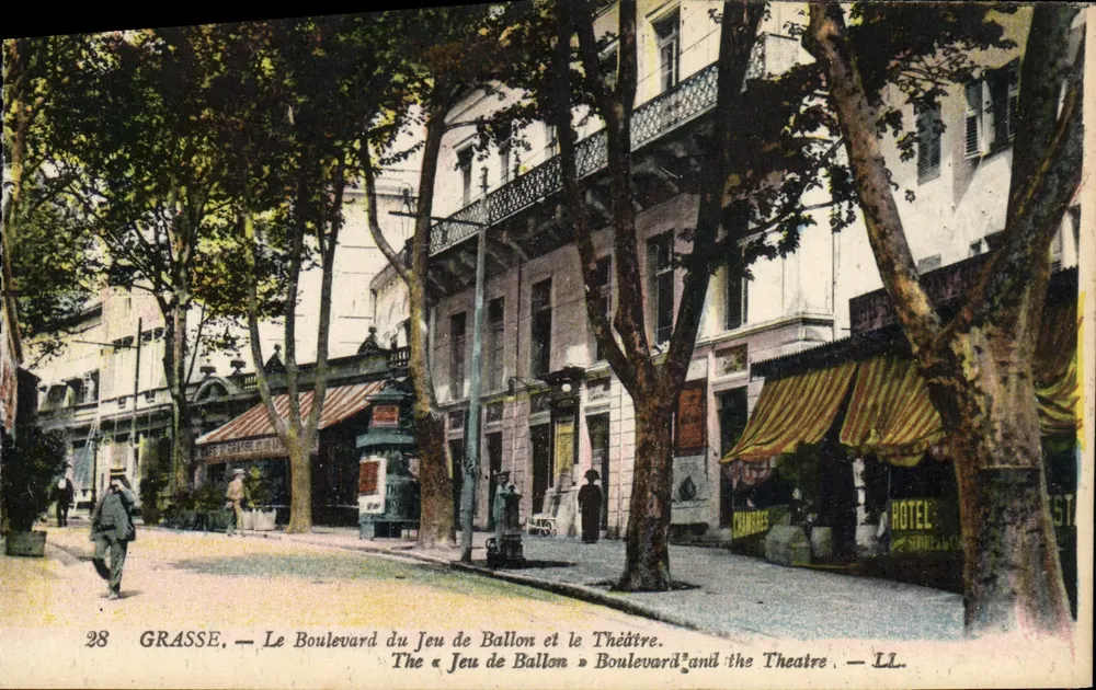 Grasse — Der Boulevard du Jeu de Ballon und das Theater — Levé Frères - Vorderseite