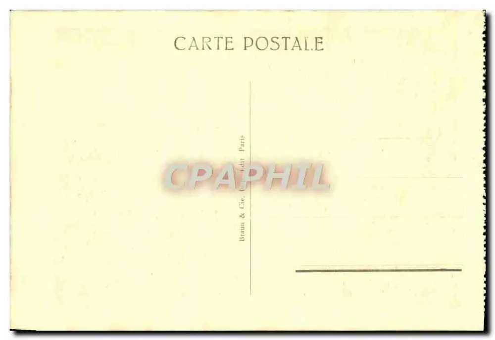 Napoleon Bonaparte am Pont d'Arcole — Musée de Versailles — Braun & Cie, Verleger Paris - Rückseite