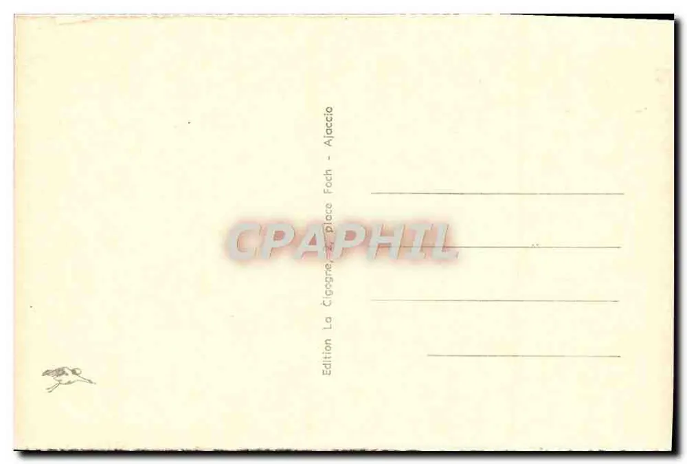 Ajaccio — Das Haus, in dem Napoleon I. geboren wurde — Édition La Cigogne, Ajaccio - Rückseite