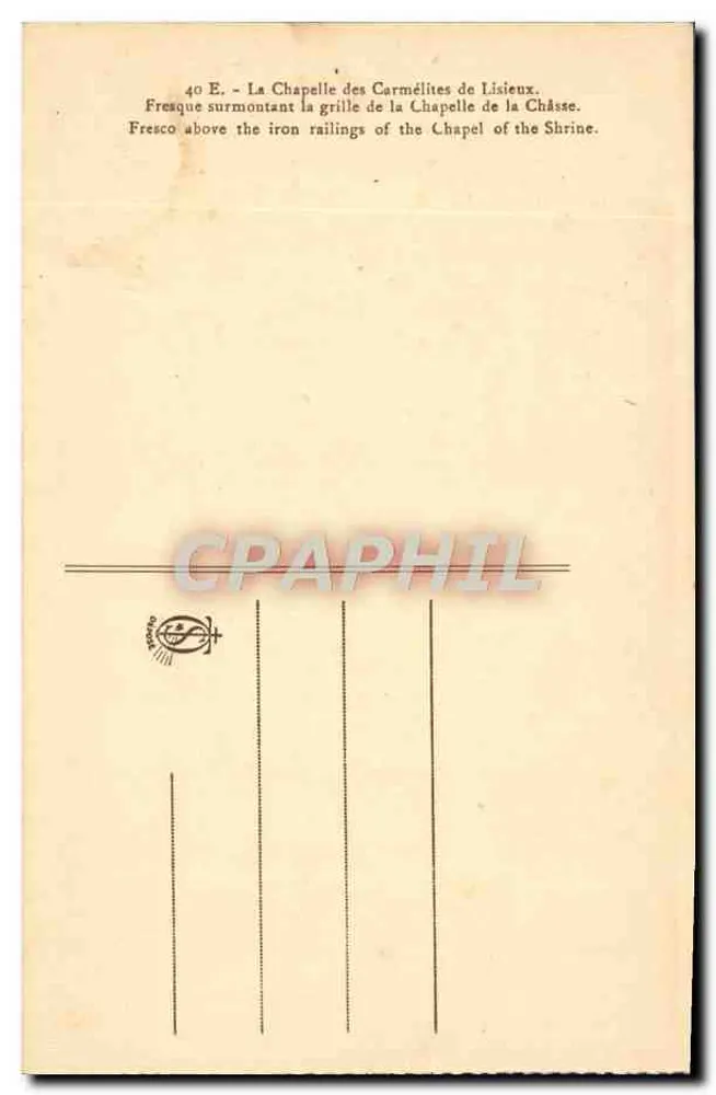 Jesus und das Kind — Fresko in der Kapelle der Carmeliter von Lisieux — n° 40 E - Rückseite