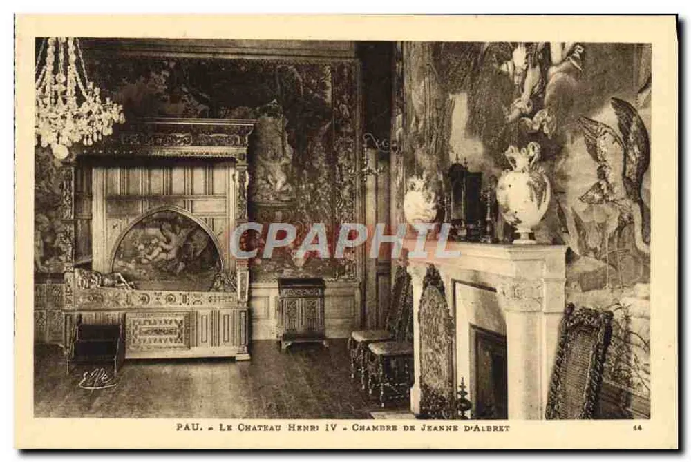 Pau — Schloss Henri IV — Zimmer von Jeanne d'Albret - Vorderseite