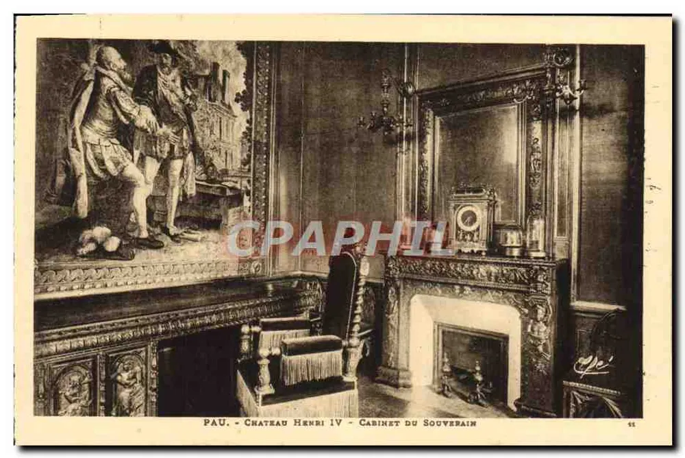 Pau - Schloss Henri IV - Cabinet des Souverains — Verleger Héloïgrevure Labouchère Frères, Nr. 861 - Vorderseite
