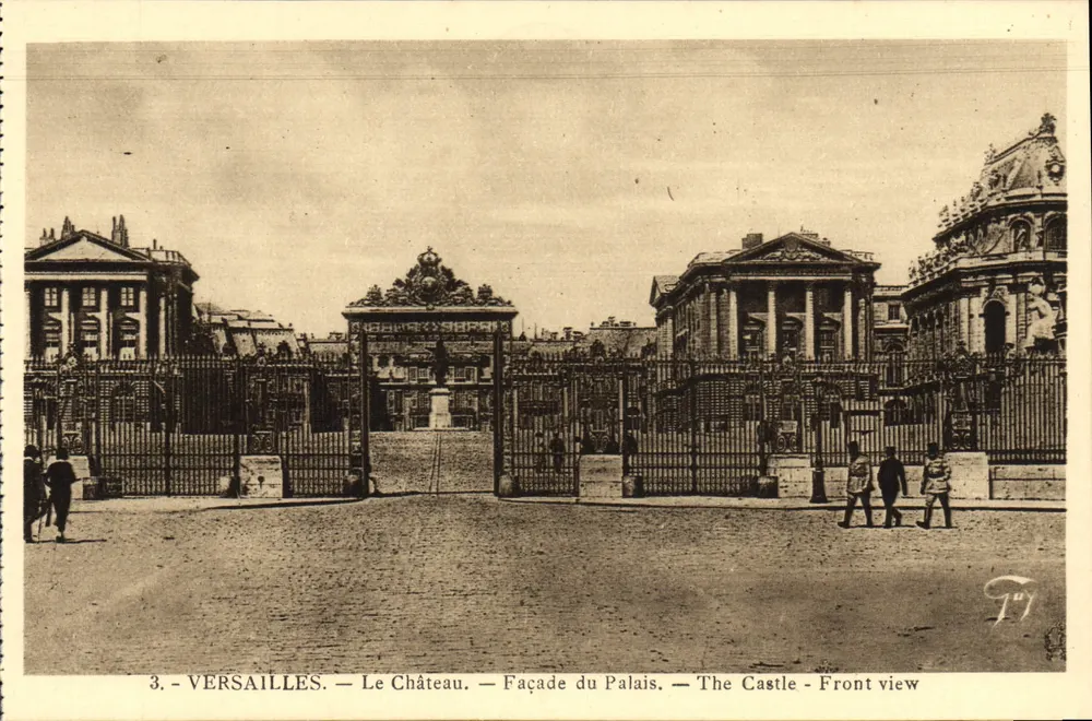 Versailles — O Castelo — Fachada do Palácio — The Castle - Front view — Editor F.77 - Frente