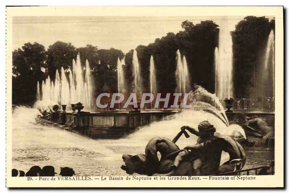 Park von Versailles — Bassin des Neptun und die Grandes Eaux — Nationale Museen Frankreichs - Vorderseite