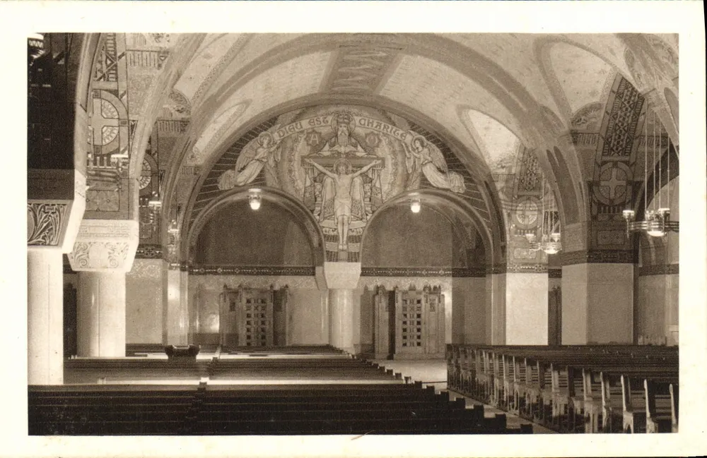 Die Basilika von Lisieux — Die Krypta. Mosaik der Heiligen Dreifaltigkeit — Abgelegt - Reproduktion - Dreyeiger-Paris - Vorderseite