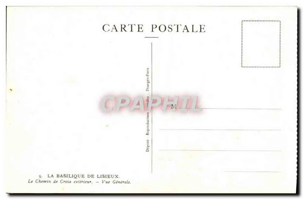 Die Basilika von Lisieux — Der äußere Weg des Kreuzes — Allgemeiner Blick — Einlieferung — Reproduktion — Draeger-Paris - Rückseite