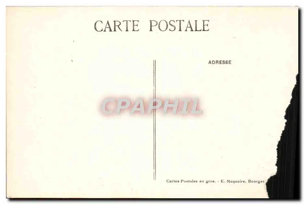 Bourges — Interior da Catedral - Os Grandes Pilares e a Rosace da fachada — E. Maquaire, n°279 - Verso