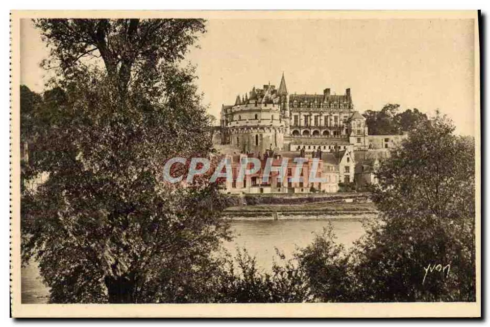 Schloss Amboise — von den Ufern der Loire aus gesehen — Édition d'Art YVON - Vorderseite