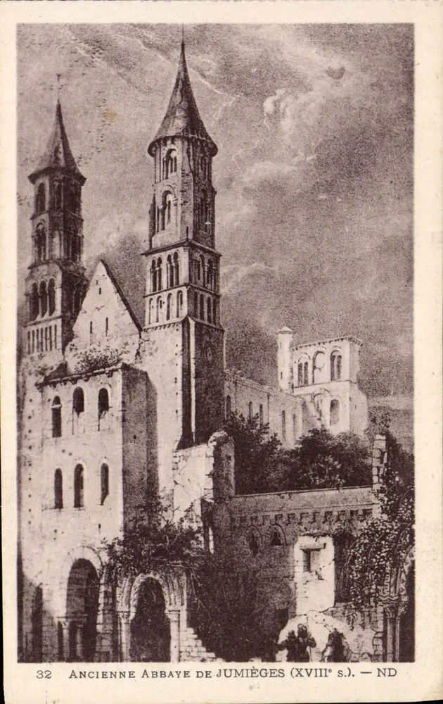 Antiga Abadia de Jumièges (século XVIII) — ND - Frente