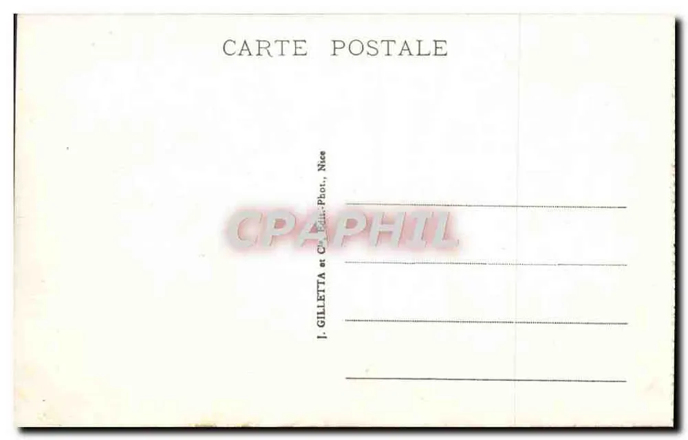 CANNES - Boulevard e Bains de la Croisette — J. Gilletta, Nîmes - Verso