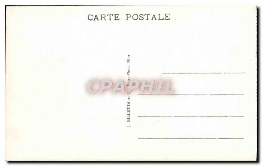 Monte-Carlo — Vista geral — J. Gilletta e Cie, Nice - Verso