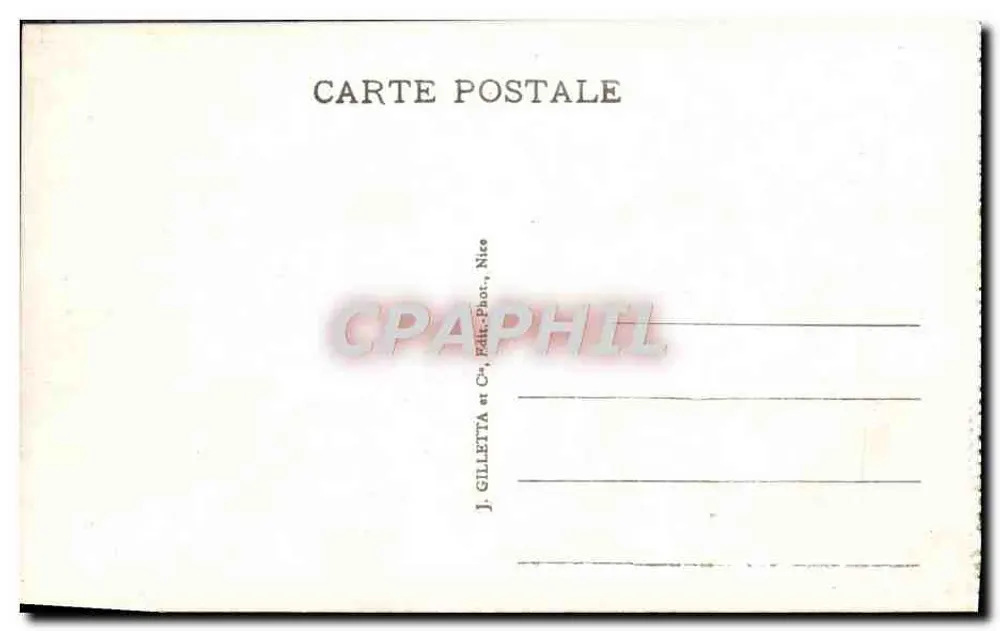 Monte-Carlo - Spielhalle Trente-Quarante - Edit. Gilletta n°706 - Rückseite