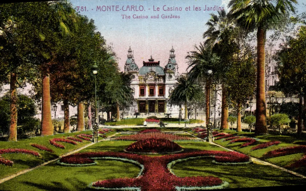 Monte-Carlo - Das Casino und die Gärten — J. Gilletta et Cie, Nice, n°781 - Vorderseite