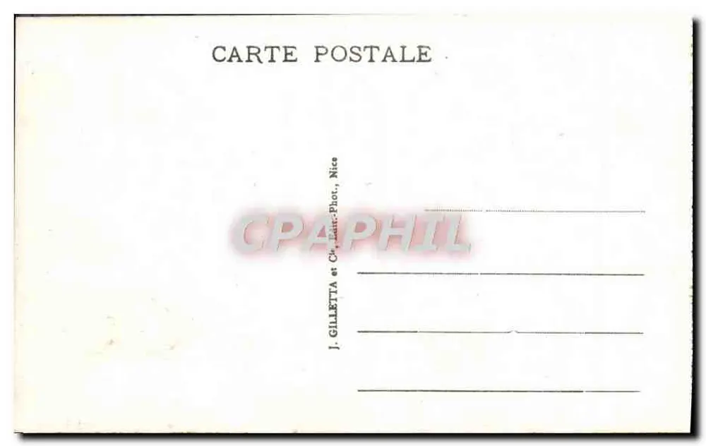 Monte-Carlo - Das Casino und die Gärten — J. Gilletta et Cie, Nice, n°781 - Rückseite