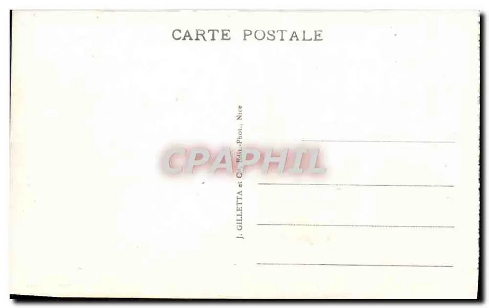 Nice - O Casino e Jardins Albert Ier — J. Gilletta, Nice - Verso