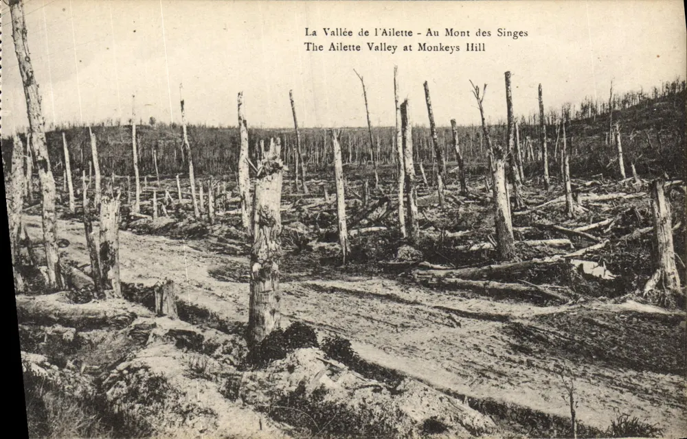 Die Ailette-Tal — am Mont des Singes — B. Nougariède und H. Lattrad, Verleger - Vorderseite