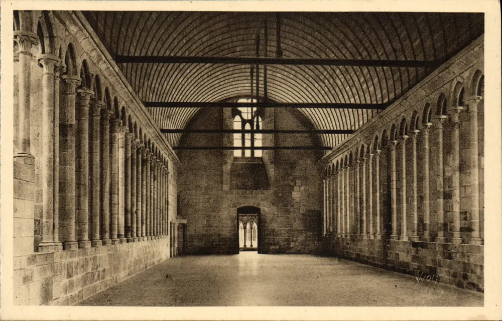 Mont Saint-Michel (Manche) — Abtei - Refektorium der Mönche (13. Jahrhundert) — Les Éditeurs d'Art, Paris - Vorderseite