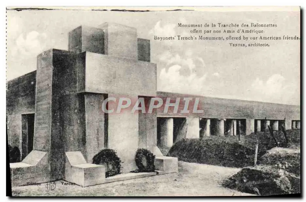 Monument der Tranchée der Daïfonnettes — von unseren Freunden Amerikas gespendet — Verdun-Ausgabe - Vorderseite