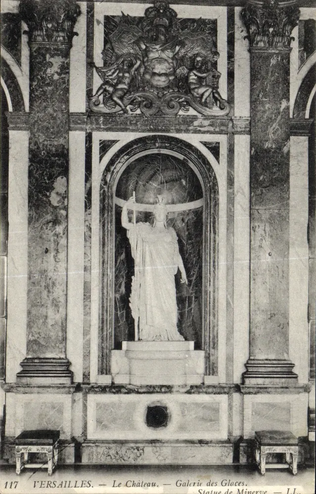 Versailles — Das Schloss — Halle der Spiegel — Statue der Minerva — n° 117 - Vorderseite