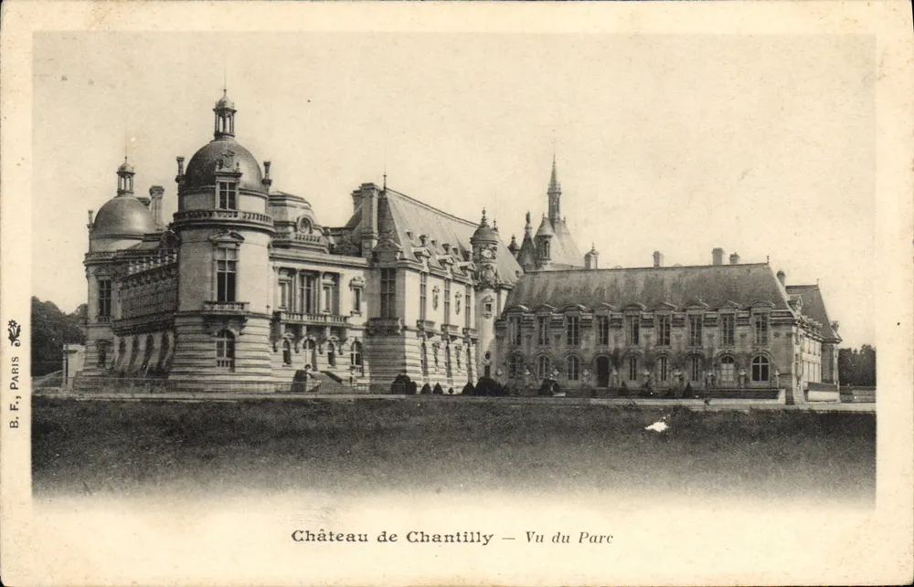 Castelo de Chantilly — Vista do Parque — B.F., PARIS - Frente