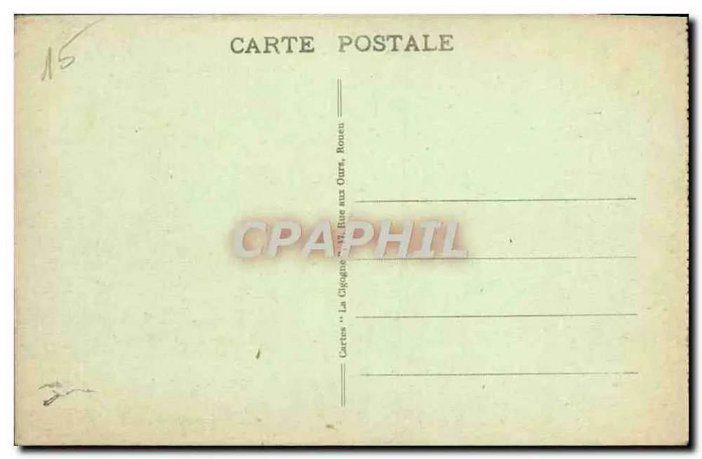 Rouen - Pont Corneille — vista da Sena com a catedral — editor MACON, n° 416 - Verso