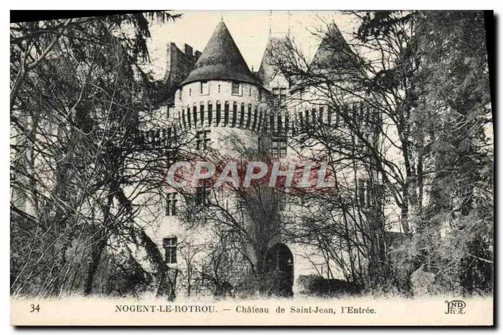 Nogent-le-Rotrou — Schloss Saint-Jean, der Eingang — NELINHEN FRÈRES, IMP. CRÉTÉ, SUCCESSION CORIHEL - Vorderseite