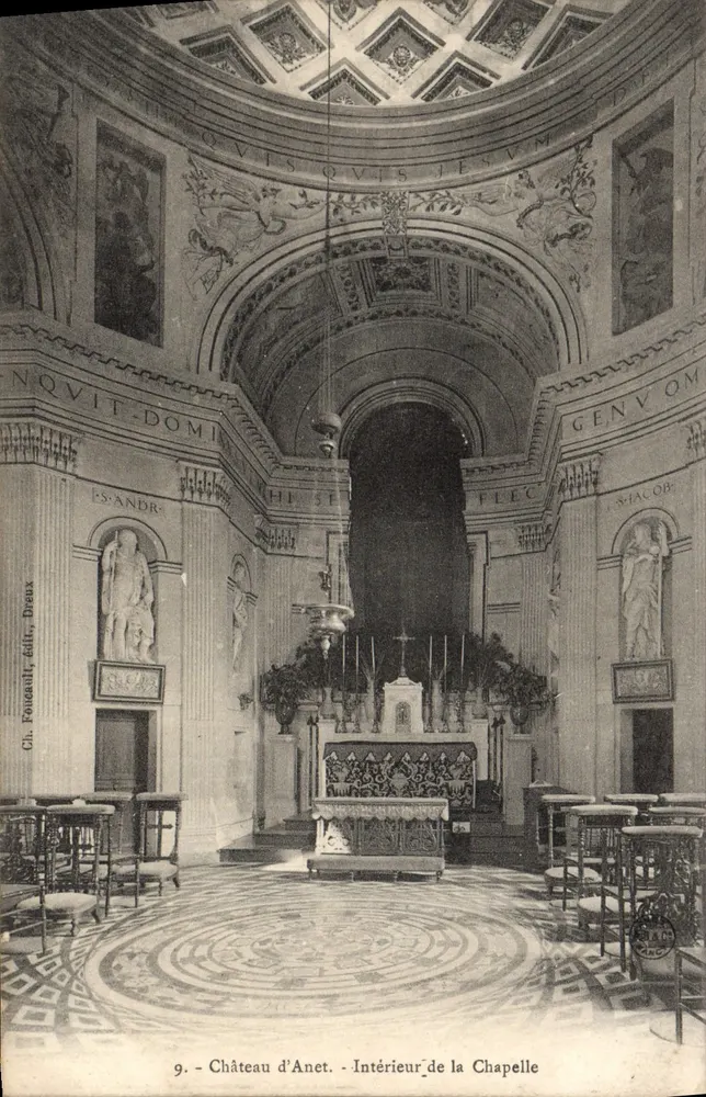 Castelo de Anet - Interior da Capela — Ch. Foteau, editor, Drancy - Frente