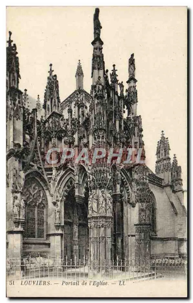 Louvières — Portal da Igreja — LL - Frente