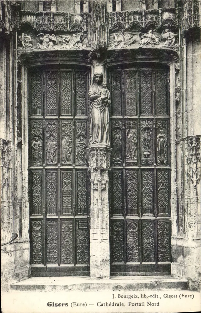 Gisors (Eure) — Kathedrale, Nordportal — J. Bourgeix, Verlag, Gisors (Eure) - Vorderseite