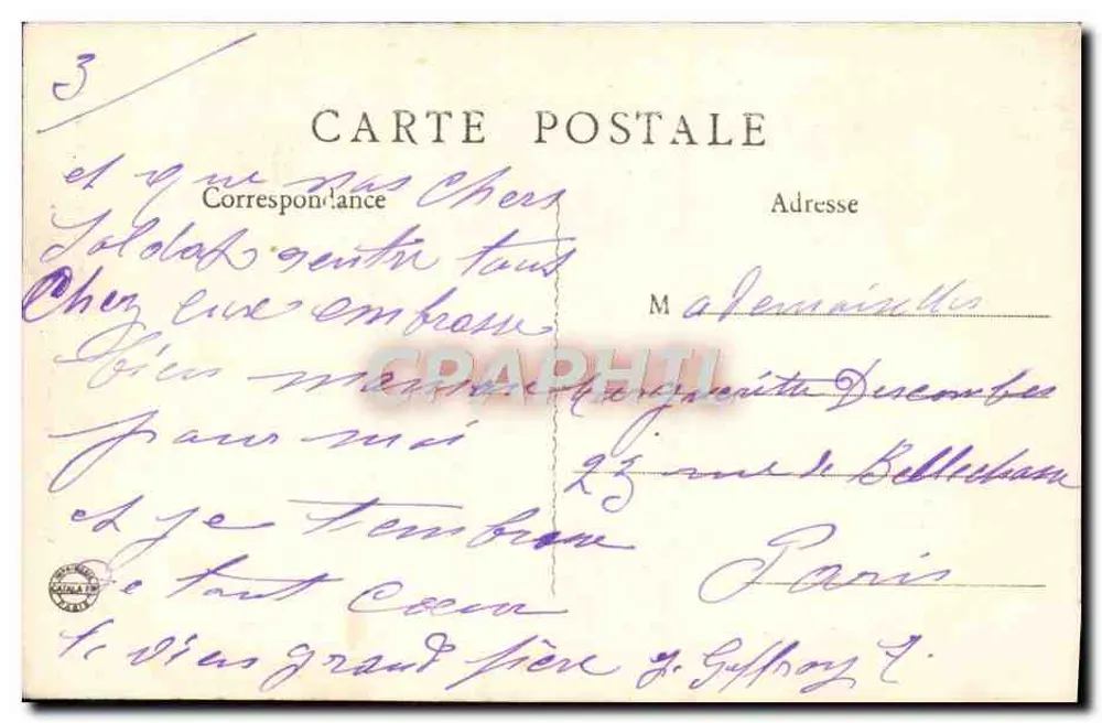 Gisors (Eure) — Kathedrale, Nordportal — J. Bourgeix, Verlag, Gisors (Eure) - Rückseite