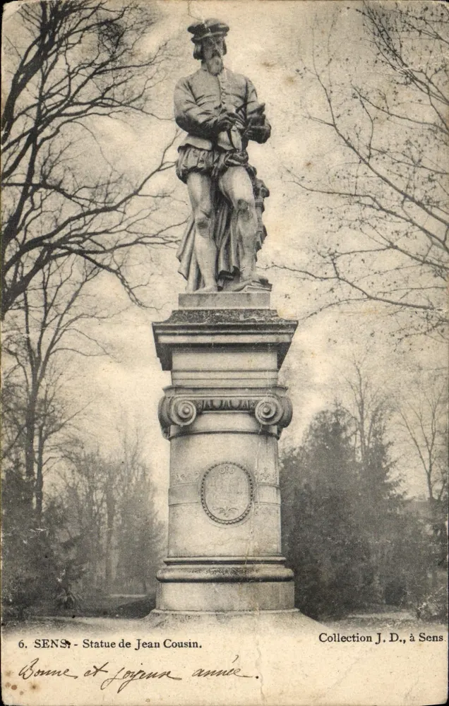 Sens - Statue de Jean Cousin — éditeur Collection J.D., à Sens, n°6 - Frente