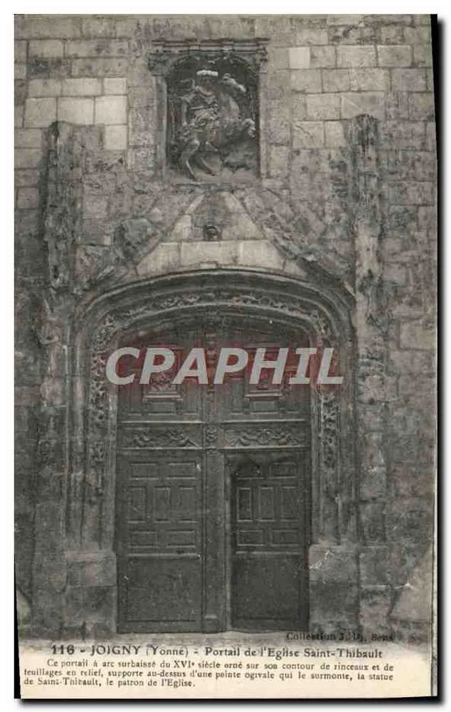 Joigny (Yonne) - Porta da Igreja de São Tibúlio — Coleção J.119, Béne - Frente