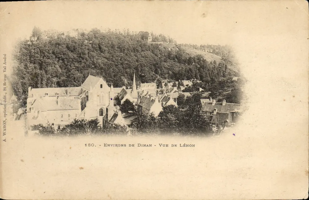 Environs de Dinan - Vista de Léhon — A. Waron, editor, n° 180 - Frente