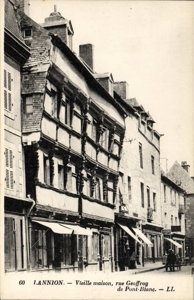 Lannion — Altes Haus, rue Geoffroy de Pont-Blanc — LL - Vorderseite