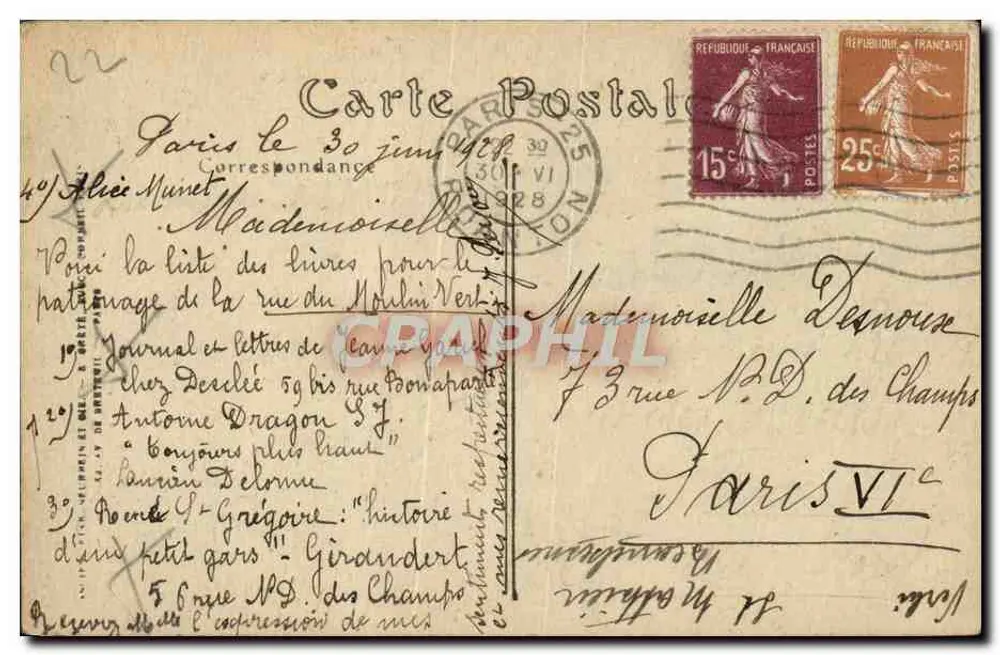 Lannion. Vale do Légué — ND. Fot. 465 - Verso