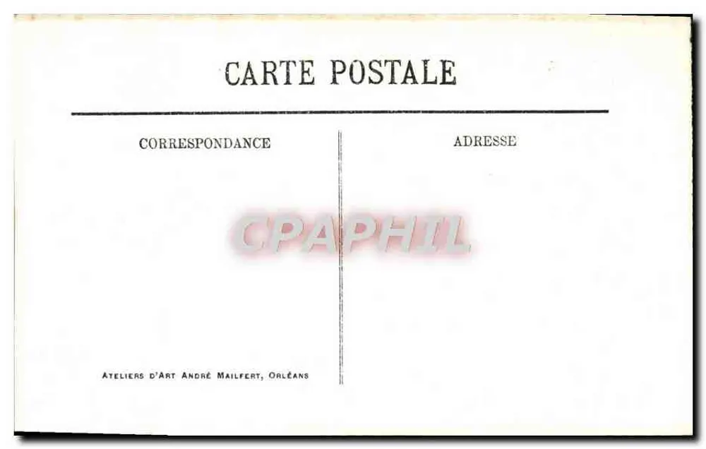 Orléans — Detalhe da tromba da torre sudeste — Casa de François I — Ateliers d'Art André Mailfert, Orléans - Verso